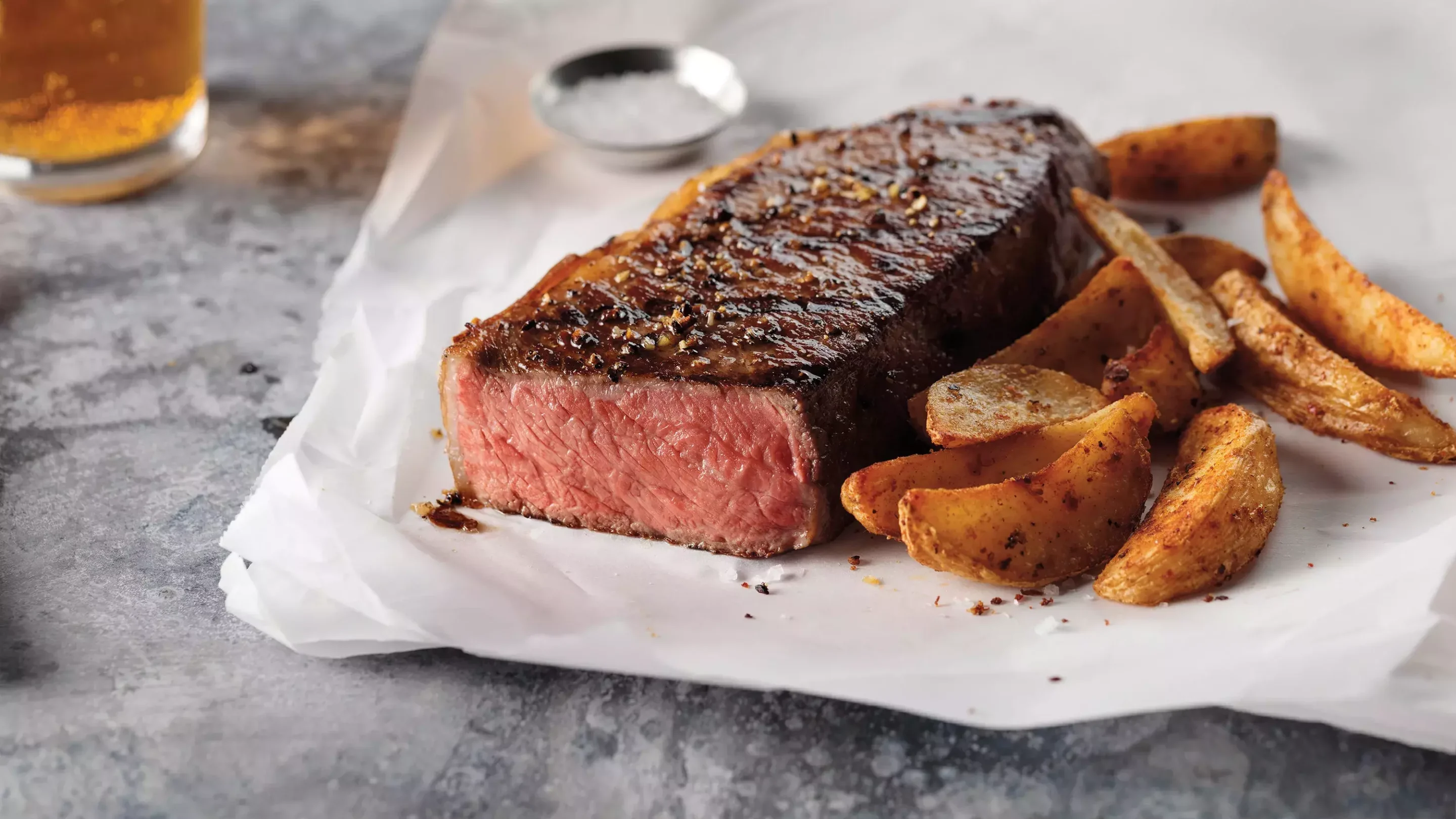 King Cut top sirloin in a sous vide with an Anova immersion circulator